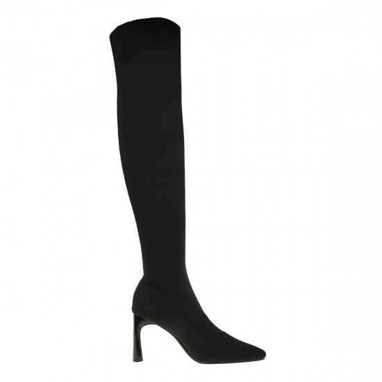 2000492201 Γυναικεία μπότα corina ψηλή γόνατο κάλτσα μαύρη