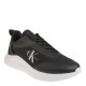 2000499401 Ανδρικό αθλητικό sneakers ck δετό ύφασμα μαύρο/λευκό