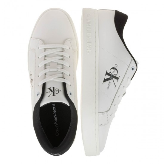 2000499501 Ανδρικό αθλητικό sneakers ck δετό λευκό/μαύρο
