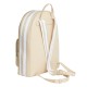 2000501601 Γυναικεία τσάντα πλάτης backpack eco leather μπέζ/λευκό