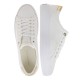 2000502301 Γυναικείο πάνινο canvas sneakers δετό λευκό/χρυσό