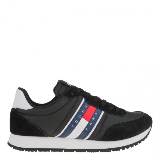 2000504702 Ανδρικό αθλητικό sneakers δετό nylon μαύρο
