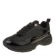 2000505201 Γυναικείο αθλητικό sneakers δετό μαύρο/λουστρίνι