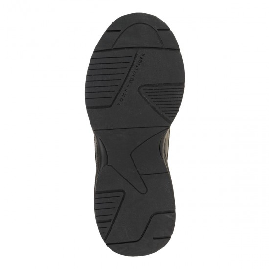 2000505201 Γυναικείο αθλητικό sneakers δετό μαύρο/λουστρίνι