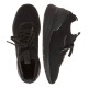 2000514101 Γυναικείο αθλητικό sneakers χωστό υφασμα δετό μαύρο