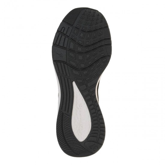 2000514401 Γυναικείο αθλητικό sneakers χωστό πλεκτό υφασμα μαύρο/λευκό