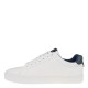 2000514601 Ανδρικό αθλητικό sneakers cazual δετό ρίγα πλχ λευκό/μπλέ