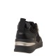 2000514901 Γυναικείο αθλητικό sneakers flatform δετό φερμουάρ μαύρο/χρυσό