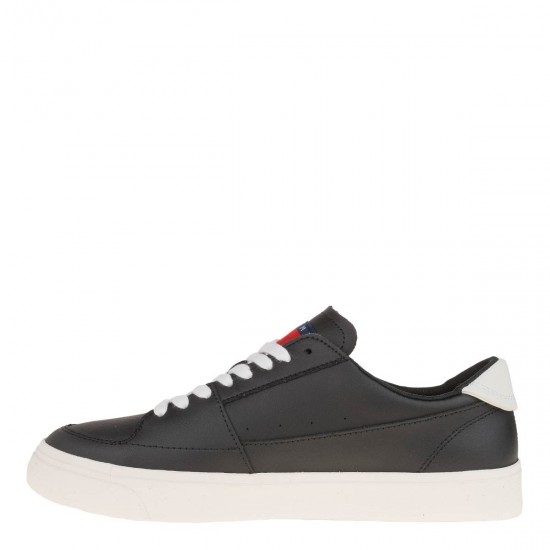 2000516001  Ανδρικό αθλητικό sneakers δετό μαύρο/λευκό