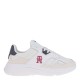 2000516201 Ανδρικό αθλητικό sneakers δετό λευκό/μπλέ/κόκκινο