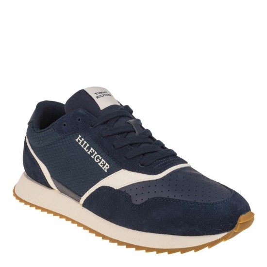 2000516401 Ανδρικό αθλητικό sneakers δετό μπλέ