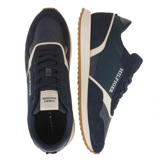 2000516401 Ανδρικό αθλητικό sneakers δετό μπλέ