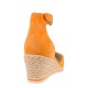 2000518502 Γυναικείο πέδιλο πλατφόρμα εσπαντρίγια μεσαία καστόρι δέρμα πορτοκαλί
