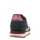 2000527001 Ανδρικό αθλητικό sneakers δετό eco suede-nylon μπλέ