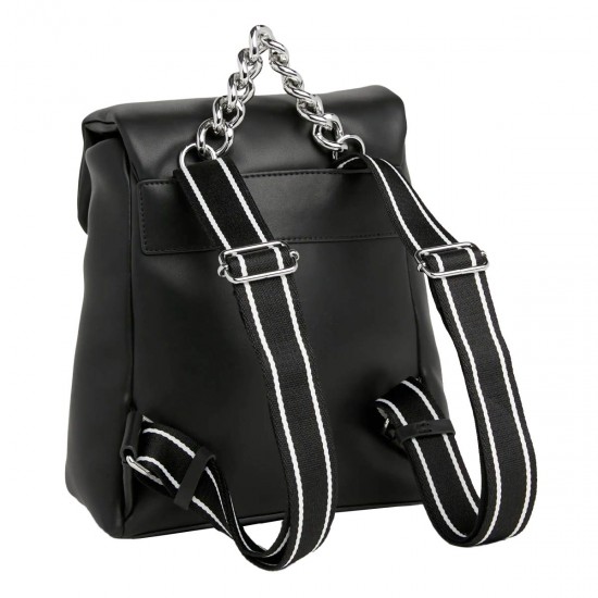2000527501 Γυναικεία τσάντα πλάτης backpack eco leather μαύρη