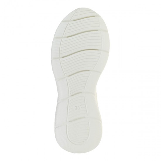 2000538702 Γυναικείο αθλητικό tamaris comfort sneakers lait δετό λευκό/λευκό