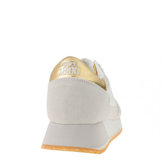 2000553501 Γυναικείο αθλητικό U.s. polo assn sneakers δετό λευκό/πλατίνα