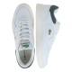2000555101 Ανδρικό αθλητικό lacoste sneakers δετό δέρμα λευκό/λαδί