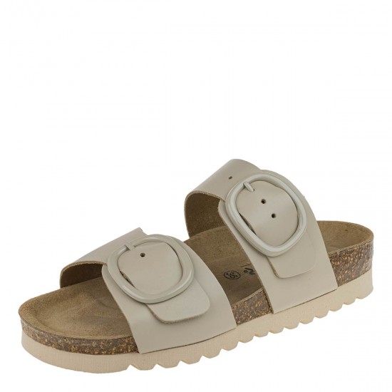 2000557702 Γυναικείο τσόκαρο comfort boxer τοκάδες δέρμα μπέζ