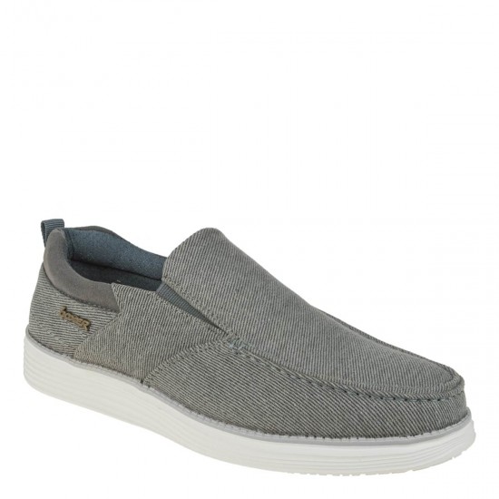 2000567002 Ανδρικό παντοφλέ πάνινο boxer comfort γκρί