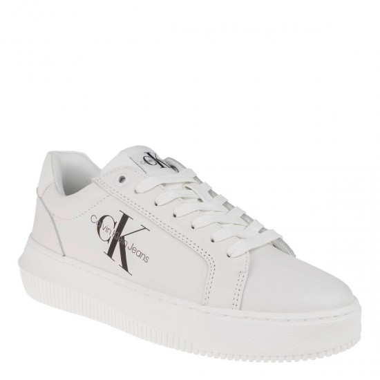 2000569103 Γυναικείο αθλητικό calvin klein jeans sneakers ck δετό λευκό