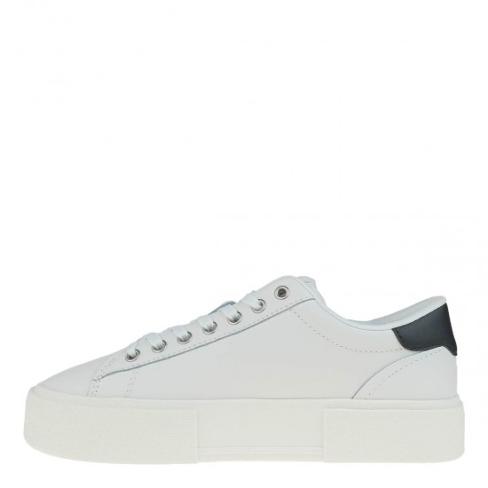 2000572202 Γυναικείο αθλητικό tommy hilfiger jeans sneakers δετό πάγος/μαύρο