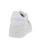 2000572301 Γυναικείο αθλητικό tommy hilfiger jeans sneakers flatform δετό λευκό