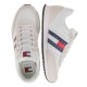 2000576203 Ανδρικό αθλητικό tommy hilfiger jeans sneakers υφασμα λευκό