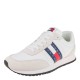 2000576203 Ανδρικό αθλητικό tommy hilfiger jeans sneakers υφασμα λευκό