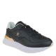 2000581901 Γυναικείο αθλητικό tommy hilfiger sneakers δετό μαύρο/χρυσό/λευκό