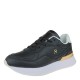 2000581901 Γυναικείο αθλητικό tommy hilfiger sneakers δετό μαύρο/χρυσό/λευκό