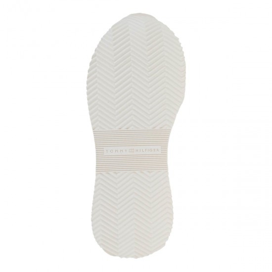 2000581901 Γυναικείο αθλητικό tommy hilfiger sneakers δετό μαύρο/χρυσό/λευκό