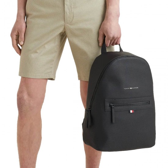 2000582701 Ανδρική τσάντα tommy hilfiger μεγάλη πλάτης backpack μαύρη