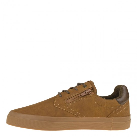 2000582902 Ανδρικό αθλητικό sneakers δετό ταμπά/καφέ