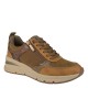 2000584502 Γυναικείο αθλητικό sneakers flatform δετό φερμουάρ ταμπά/καφέ