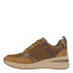 2000584502 Γυναικείο αθλητικό sneakers flatform δετό φερμουάρ ταμπά/καφέ