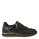 2000585301 Γυναικείο αθλητικό sneakers δετό φερμουάρ μαύρο/χρυσό