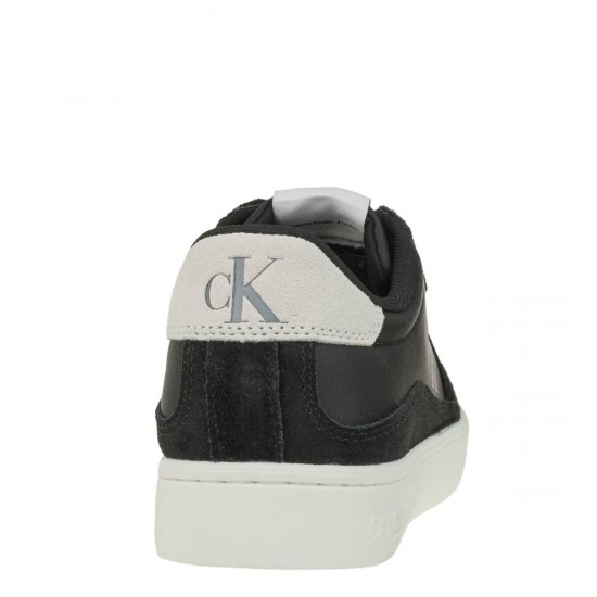 2000590301 Ανδρικό αθλητικό calvin klein jeans seakers δετό μαύρο/πάγος