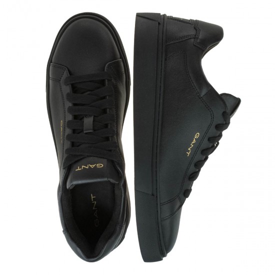 2000590403 Ανδρικό αθλητικό gant sneakers δετό δέρμα μαύρο/μαύρο