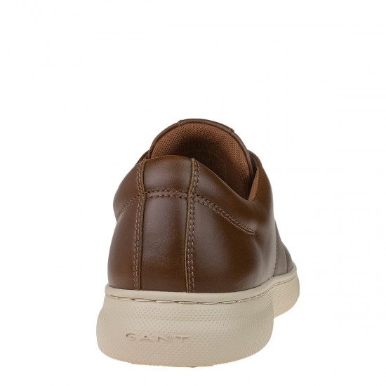 2000590504 Ανδρικό αθλητικό gant sneakers δετό δέρμα ταμπά/μπέζ