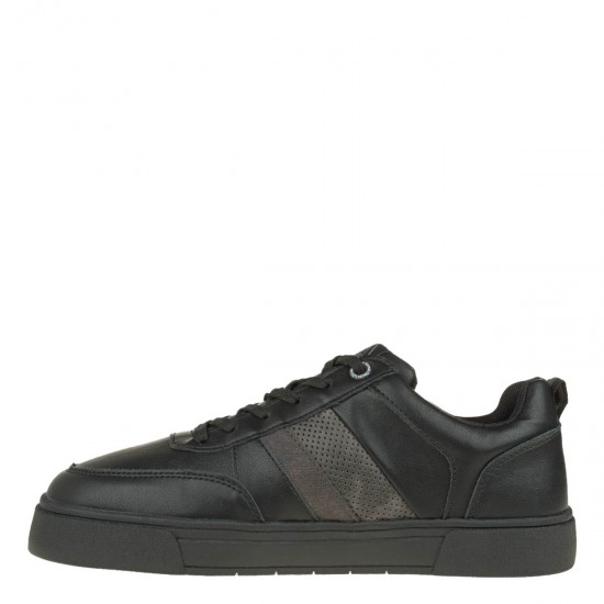 2000591301 Ανδρικό χαμηλό s.oliver sneakers cazual δετό μαύρο