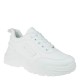 2000595102 Γυναικείο αθλητικό sneakers δίπατο δετό λευκό