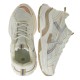 2000595503 Γυναικείο αθλητικό sneakers δετό μπέζ/πούρο/ασημί