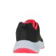 2000596003 Γυναικείο αθλητικό sneakers ύφασμα δετό μαύρο/φούξια