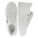 2000596102 Γυναικείο αθλητικό sneakers δίπατο δετό φερμουάρ λευκό/λευκό