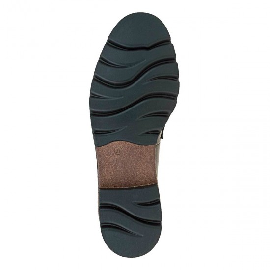 2000598001 Γυναικείο μοκασίνι marco tozzi chunky loafer λουστρίνι μαύρο