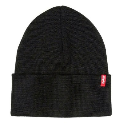 2000598801 Ανδρικό σέτ σκούφος -κασκώλ levis gift set beanie  scarf πλεκτό μαύρο