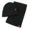 2000598801 Ανδρικό σέτ σκούφος -κασκώλ levis gift set beanie  scarf πλεκτό μαύρο