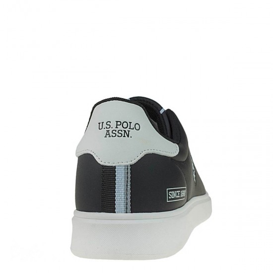 2000601101 Ανδρικό αθλητικό us polo assn sneakers δετό μαύρο/λευκό