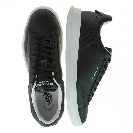 2000601501 Ανδρικό αθλητικό us polo assn sneakers δετό μαύρο/λευκό